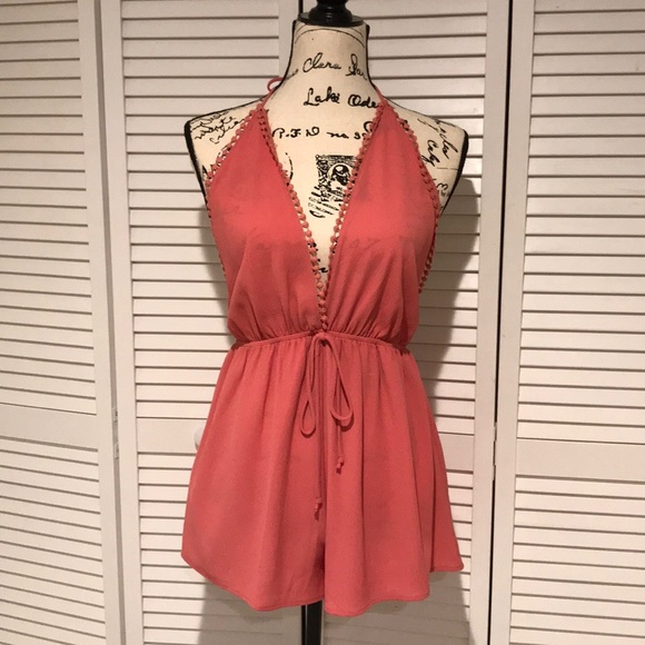 Blush Pants - NWT Pink Halter romper